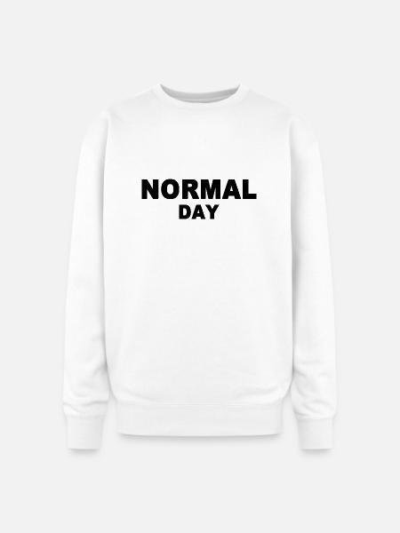 normal day - Oversized Crewneck Sweatshirt - white