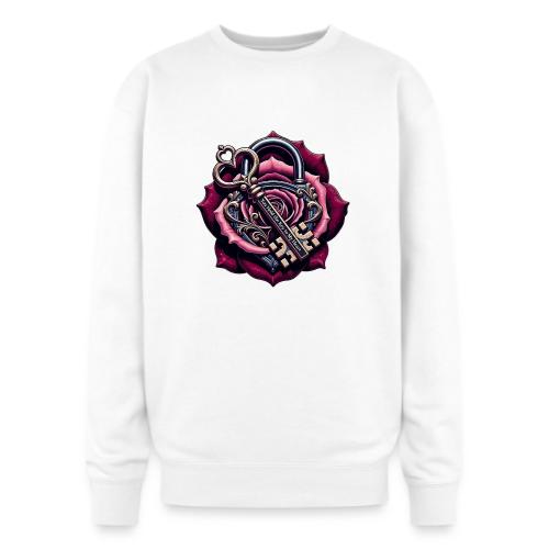 You Hold the Key to My Heart Rose Lock T-Shirt - Oversized Crewneck Sweatshirt