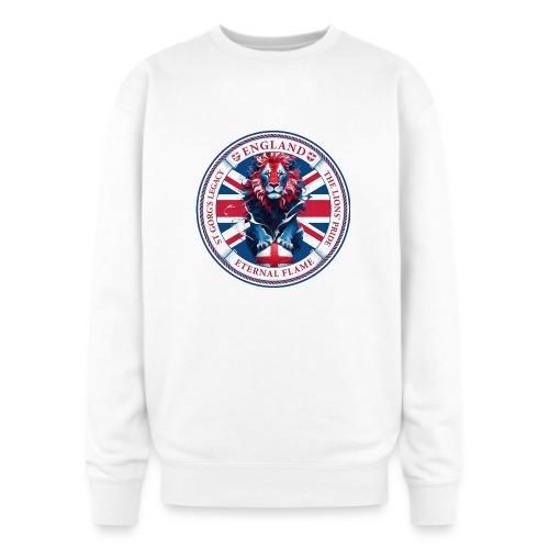 England Lion Emblem T Shirt, Flag Pride Gift - Oversized Crewneck Sweatshirt