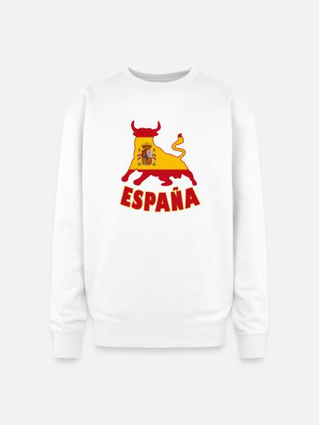Spain / Espana Bull - Oversized Crewneck Sweatshirt - white