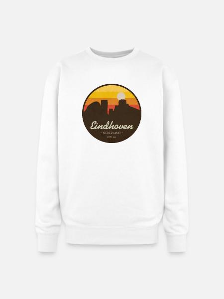 Eindhoven Sunset Retro Badge - Oversized Crewneck Sweatshirt - white