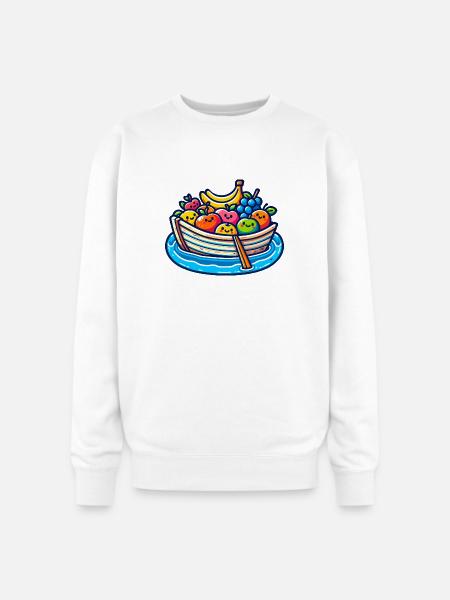 Fruity Boat Adventure - Oversized Crewneck Sweatshirt - white