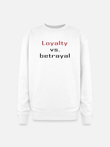 Loyalty vs. Betrayal - Oversized Crewneck Sweatshirt - white