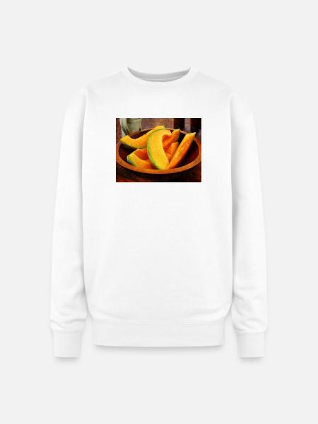 Slices of Cantaloupe - Oversized Crewneck Sweatshirt - white