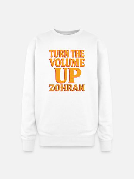 Turn the Volume Up Shirt - Oversized Crewneck Sweatshirt - white