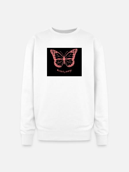 Butterfly_energy - Oversized Crewneck Sweatshirt - white