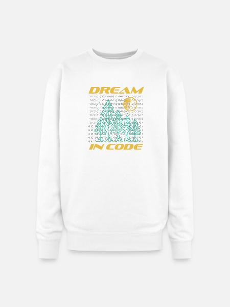 Dream In Code - Oversized Crewneck Sweatshirt - white