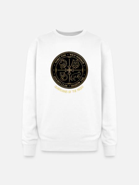 Guardians of the Night Crest - Oversized Crewneck Sweatshirt - white