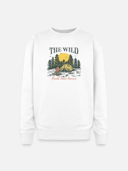 The Wild Feels Like Home - Oversized Crewneck Sweatshirt - white