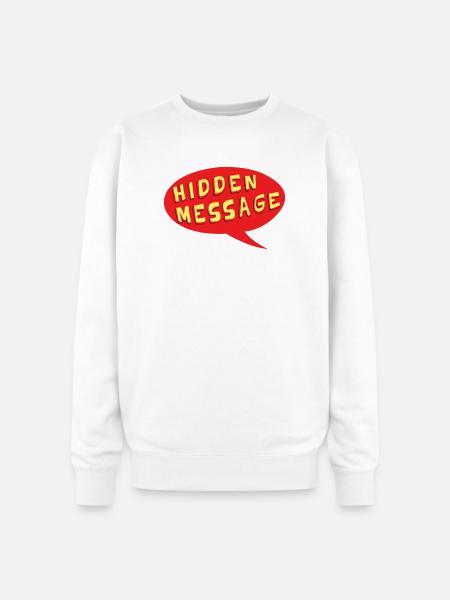 Hidden Message Speech Bubble - Oversized Crewneck Sweatshirt - white