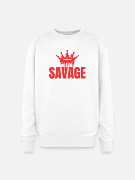 Savage - Oversized Crewneck Sweatshirt - white