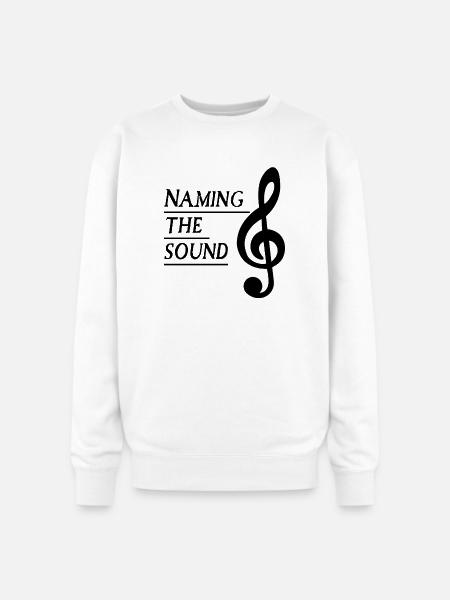 Bold Treble Clef Line Art - Oversized Crewneck Sweatshirt - white