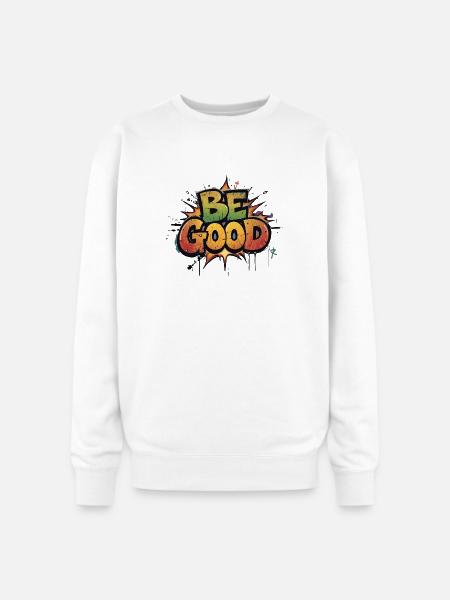 Be Good Graffiti Burst - Oversized Crewneck Sweatshirt - white