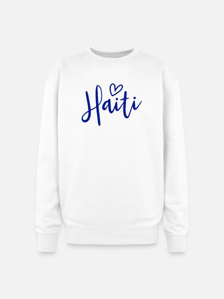 Haiti Heart Women's Love Haiti - Oversized Crewneck Sweatshirt - white