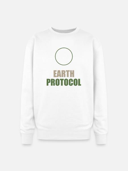 Earth Protocol Eco-Tech Label - Oversized Crewneck Sweatshirt - white