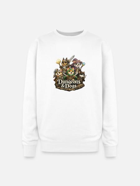 Dungeons & Dogs - Oversized Crewneck Sweatshirt - white