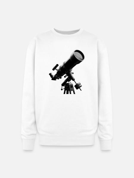 Skywatch Telescope Art - Oversized Crewneck Sweatshirt - white