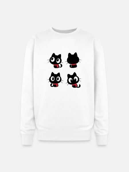 Noir Eyes Quartet - Oversized Crewneck Sweatshirt - white