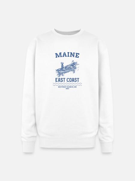 east_coast_boothbay - Oversized Crewneck Sweatshirt - white