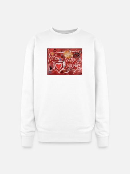Connected Alone - Oversized Crewneck Sweatshirt - white