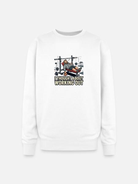 Emotionally Weak Physically Strong - Oversized Crewneck Sweatshirt - white