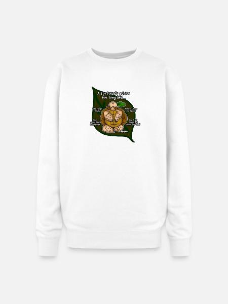 tortoise advice - Oversized Crewneck Sweatshirt - white
