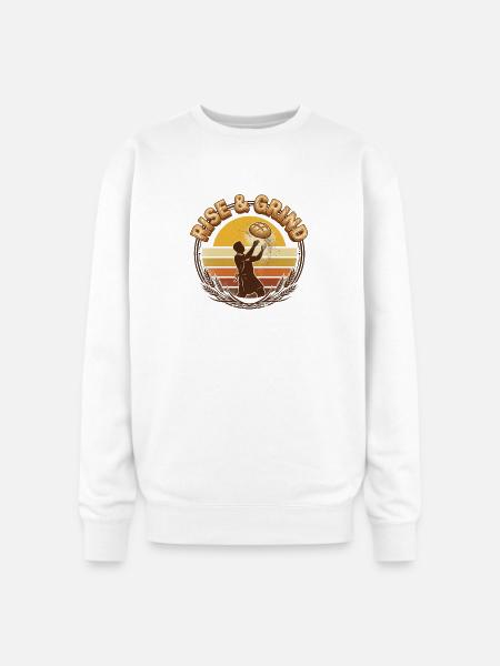 Rise & Grind Sunrise Bakery - Oversized Crewneck Sweatshirt - white