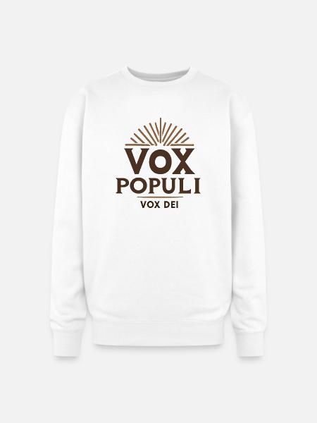 Vox Populi Sunburst Emblem - Oversized Crewneck Sweatshirt - white