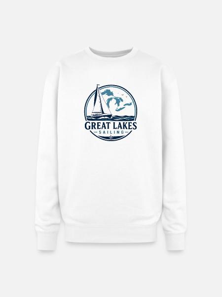 Great Lakes Sailing Logo - Oversized Crewneck Sweatshirt - white