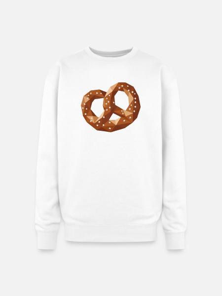 Geometric Pretzel – Pretzel Snack Design - Oversized Crewneck Sweatshirt - white
