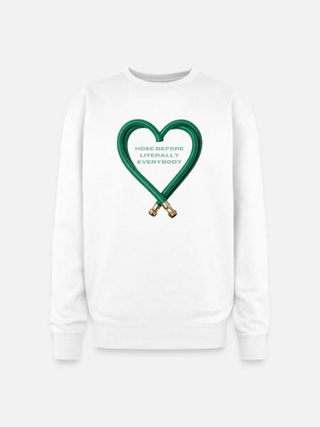 Hose Heart Humor - Oversized Crewneck Sweatshirt - white