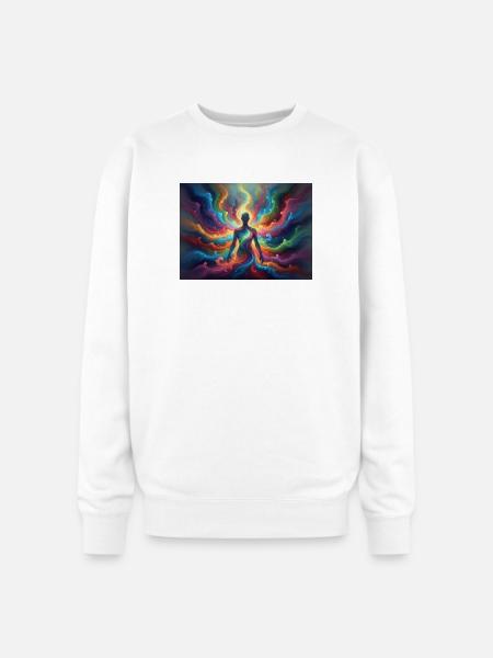 Flash Aura - Oversized Crewneck Sweatshirt - white