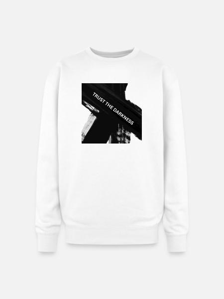 Trust the Darkness - Oversized Crewneck Sweatshirt - white