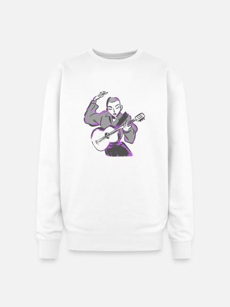 Learning_One_String - Oversized Crewneck Sweatshirt - white