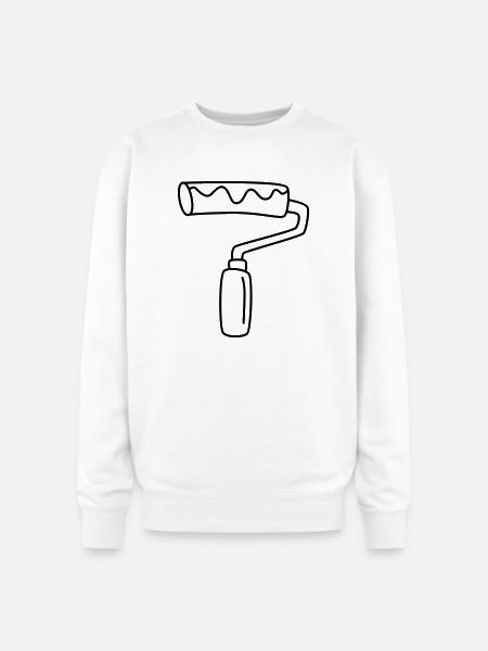 paint roller - Oversized Crewneck Sweatshirt - white