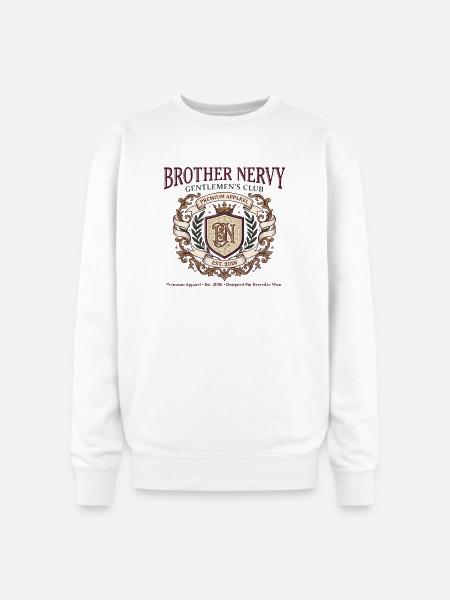 Brother Nervy Gentlemen's Club - Oversized Crewneck Sweatshirt - white