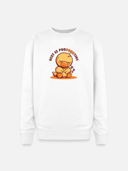 Rest is Producktive - Oversized Crewneck Sweatshirt - white