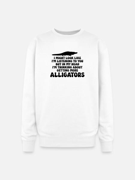 Alligator Reptil - Oversized Crewneck Sweatshirt - white