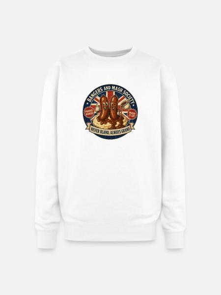 Bangers and Mash Society - Oversized Crewneck Sweatshirt - white