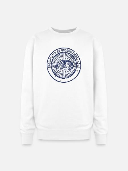 Unconditional Love Sleeping Dog - Oversized Crewneck Sweatshirt - white