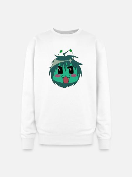Cute alien anime style - Oversized Crewneck Sweatshirt - white