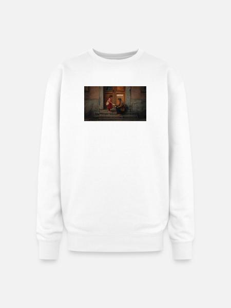 Stairs Exchange Quiet Kindness - Oversized Crewneck Sweatshirt - white
