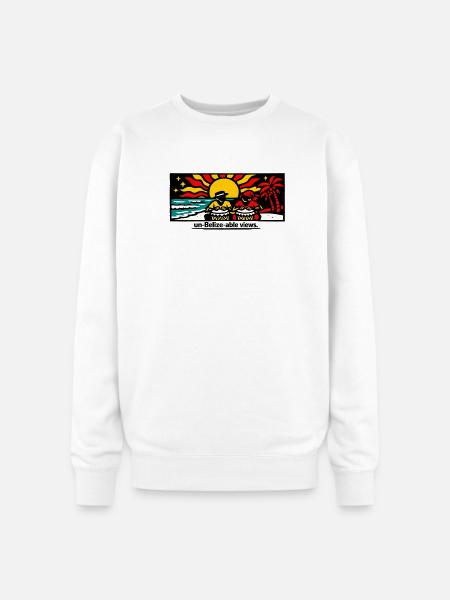 Un-Belize-able Views - Oversized Crewneck Sweatshirt - white