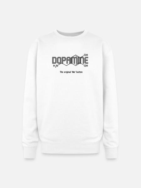 Dopamine Likewave Logo - Oversized Crewneck Sweatshirt - white