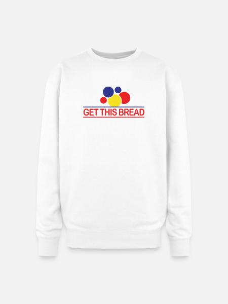 Get This Bread - Oversized Crewneck Sweatshirt - white