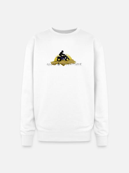 Quad Bike Adventure Sunset Silhouette - Oversized Crewneck Sweatshirt - white