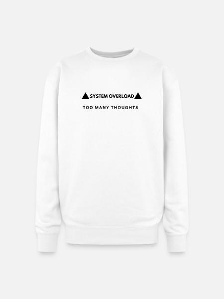 System Overload Aesthetic Streetwear - Oversized Crewneck Sweatshirt - white