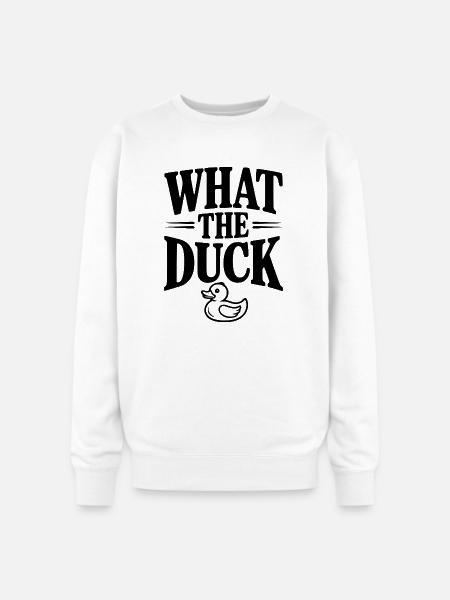 What The Duck - Oversized Crewneck Sweatshirt - white