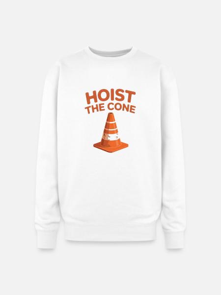 Hoist the Cone Graphic Tee - Oversized Crewneck Sweatshirt - white