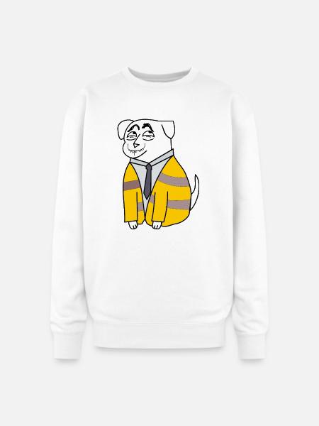 Business Bee in Suit - Oversized Crewneck Sweatshirt - white